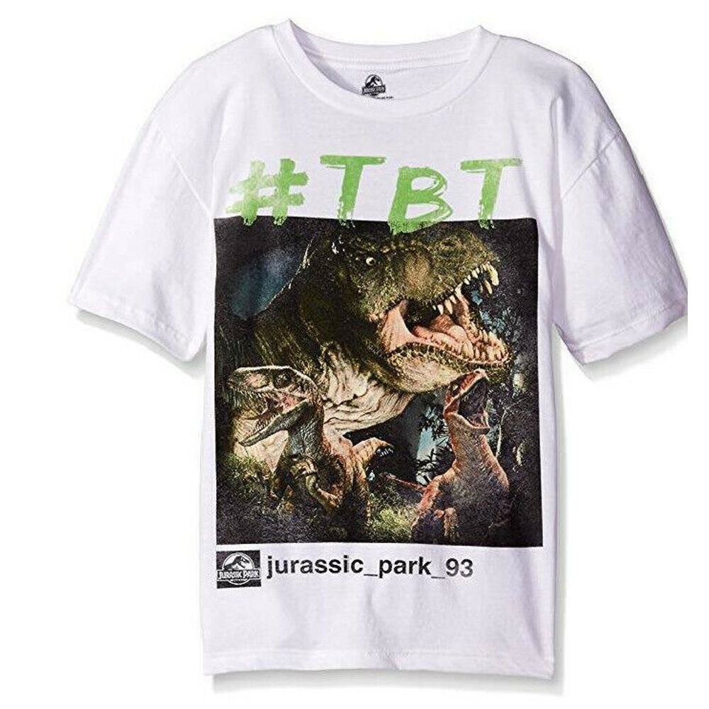 Jurassic Park Graphic Tee Dinosaur T Rex Cotton Youth LG 14/16 Official Licensed